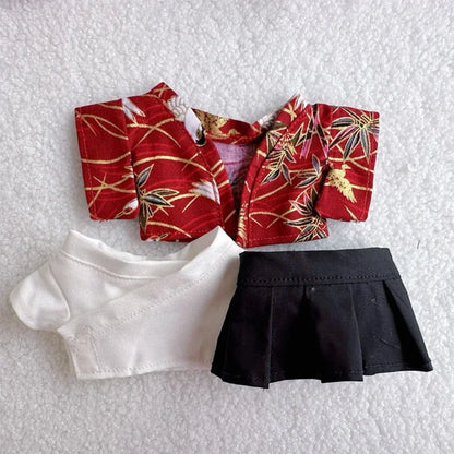 17cm Labubu V1-V3 Doll Clothes – Traditional Kimono Outfit Accessories, Fashion Gift