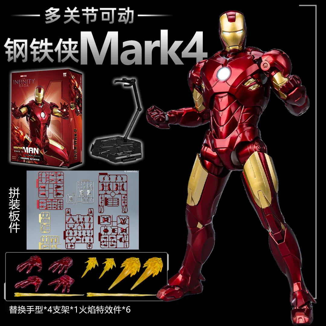 1:7 Original FondJoy Iron Man Action Figures – MK42, MK43, MK5, MK6, MK7 DIY Model, Tony Stark Legend Collection Toy for Kids Gift