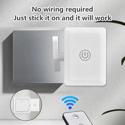 Wireless Remote Control Button Pusher Switch – Wiring-Free Automatic On/Off Light Controller Lazy Smart Switch Tool