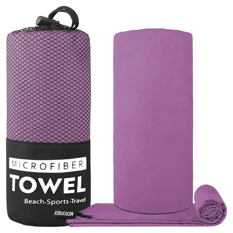 Quick Dry Microfiber Travel Towel – Ultra Absorbent, Super Soft & Compact Sports/Camping Towel for Outdoor Use (1pc)