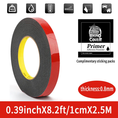 Extra Strong Double-Sided Acrylic Foam Tape – Waterproof, High-Temp Mounting Pad for Car & Home Use