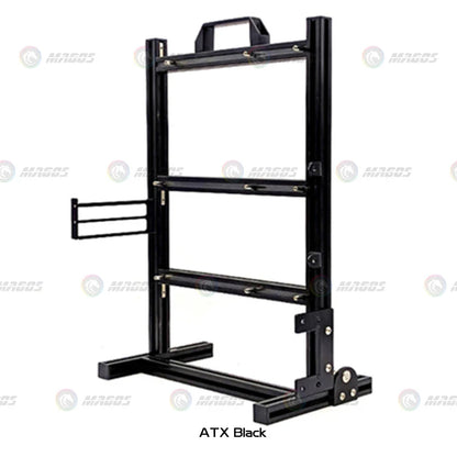 Aluminum Open Frame PC Case – Supports ITX/MATX/ATX Motherboards, Vertical Gaming Cabinet for DIY & Water Cooling Builds