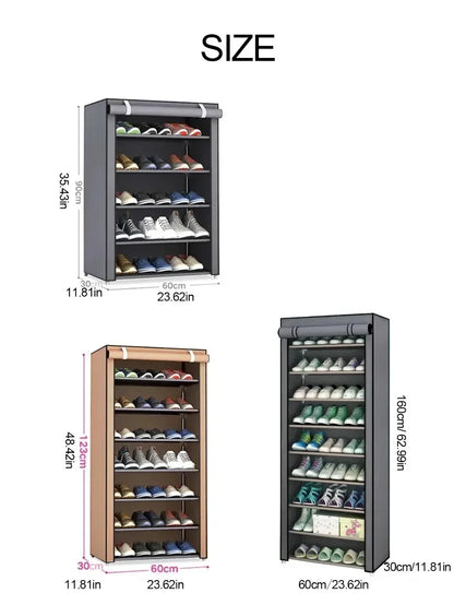 Multi-Tier Space-Saving Shoe Rack – Dustproof & Economical Cabinet for Dormitory or Home Entryway Storage