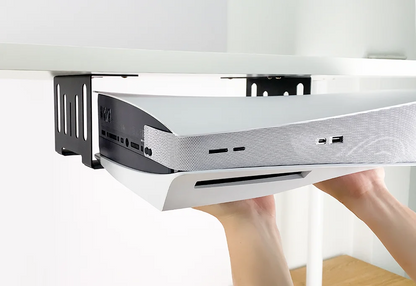 Under Desk Holder Stand for PS5 Console – Stealth Horizontal Mount Bracket for Disc & Digital Versions, Fast Delivery