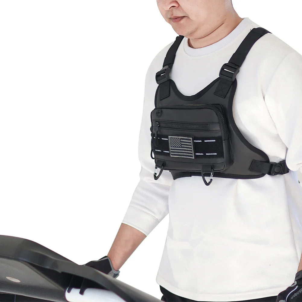 Sports Chest Bag – Lightweight Waterproof Running Vest with Pocket, Phone Holder & Large Capacity Tactical Front Pack