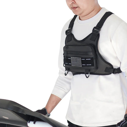 Sports Chest Bag – Lightweight Waterproof Running Vest with Pocket, Phone Holder & Large Capacity Tactical Front Pack