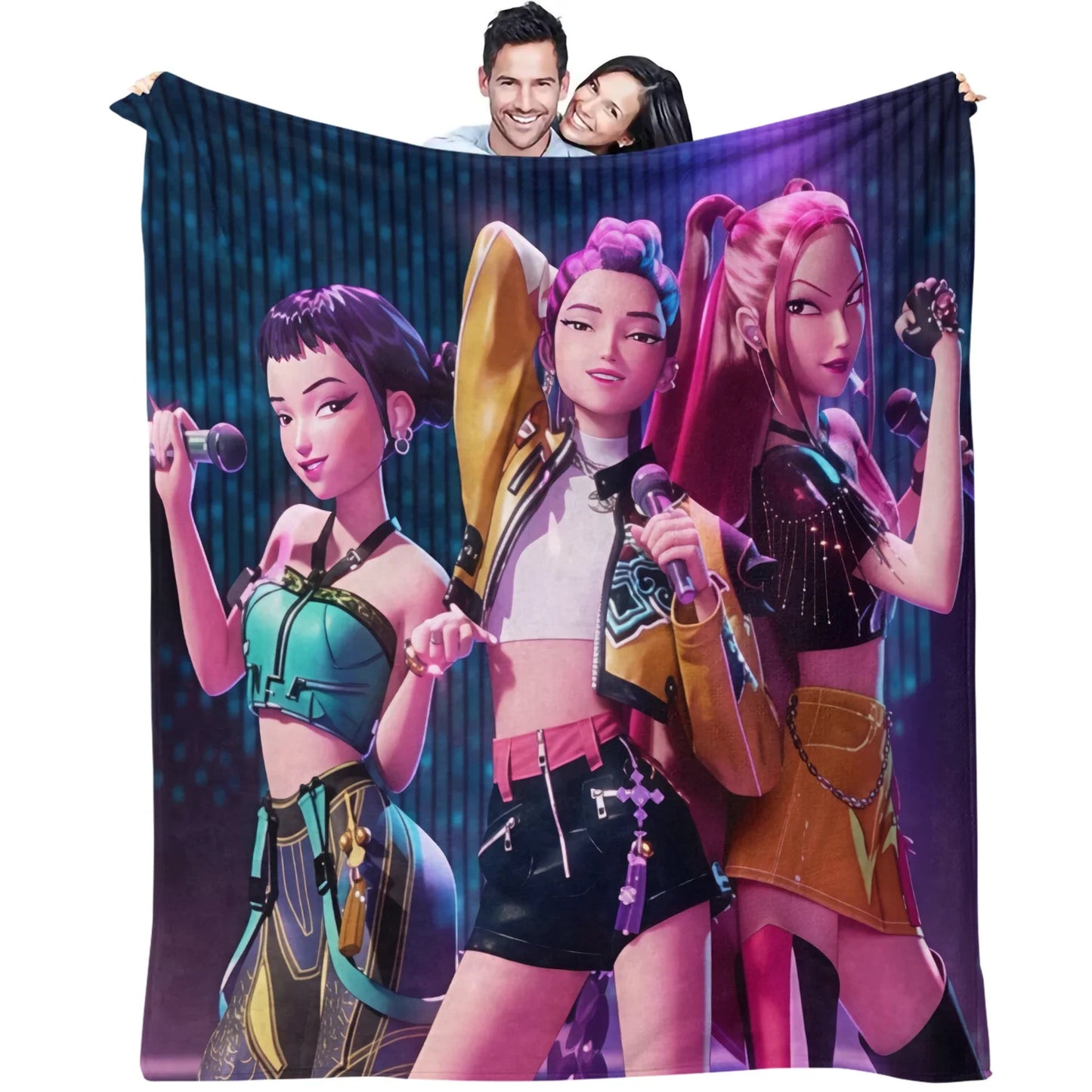 K-Pop Demon Hunters Flannel Blanket – 31 Styles Anime Throw for Home, Travel & Camping Fan Gift
