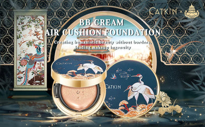 Catkin Phoenix Cushion Foundation – Full Coverage, Sheer Satin Finish, Light Beige with Refill Included