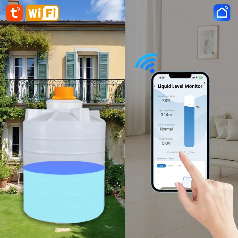 Moray ME201W Intelligent Remote Water Tank Level Sensor – Smartphone-Controlled Full Alarm System & Controller