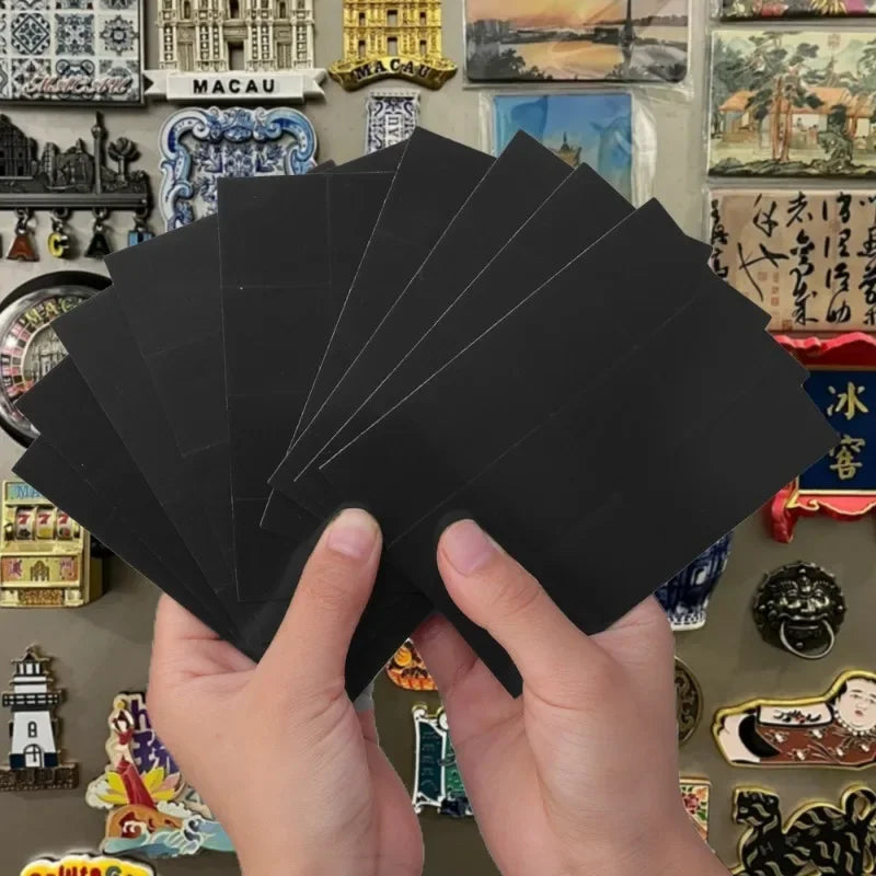 100/50PCS Self-Adhesive Square Magnetic Sheets - Flexible Soft Magnets for Refrigerator and Office Use