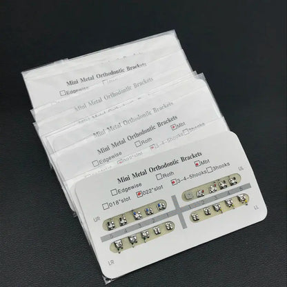 10 Packs Dental Orthodontic Metal Braces – Mini Roth/MBT/Edgewise 022 Slot Brackets for Dentist Treatment
