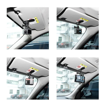 Car Camera Mount Sun Visor Clip – Holder for GoPro Hero 9-13, DJI Osmo Action 3-5 & Insta360 X3/X4 Accessories