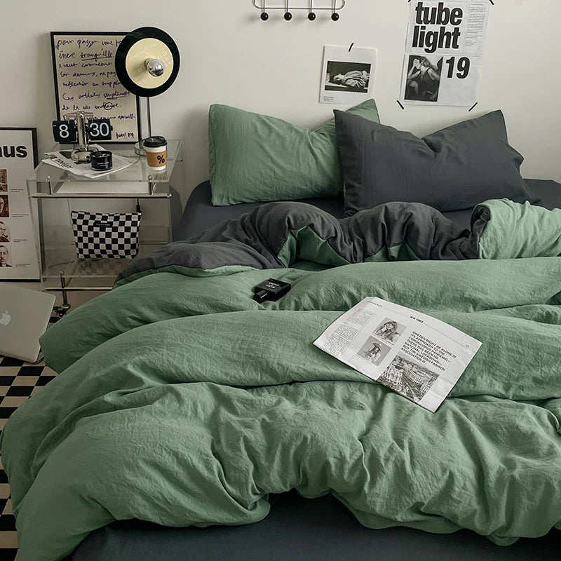 Bedding Comforter Set – Duvet Cover & Bed Sheets with Pillowcases for Queen/King Bed, Edredones de Cama