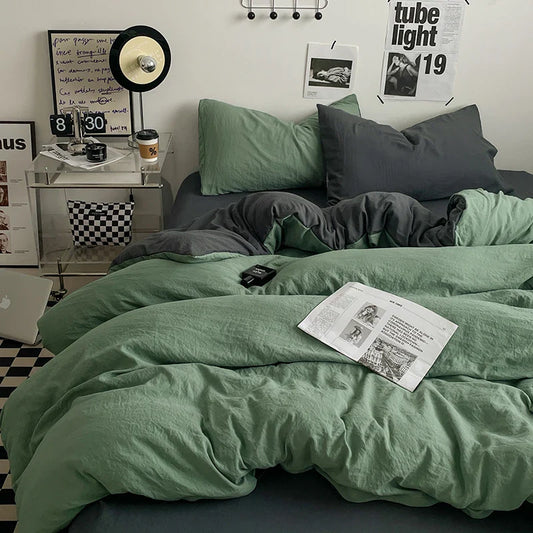 Bedding Comforter Set – Duvet Cover & Bed Sheets with Pillowcases for Queen/King Bed, Edredones de Cama