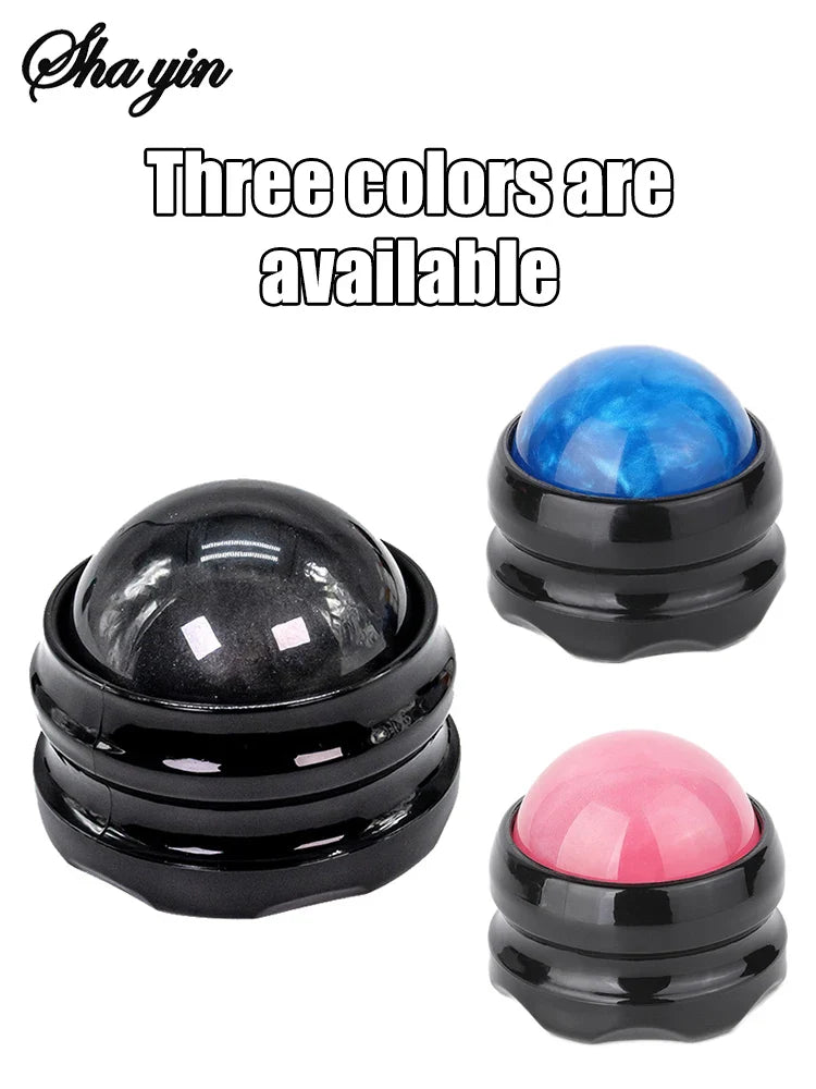 Mini 360° Spin Manual Massage Ball — Self-Therapy Tool for Back, Shoulders & Foot Muscle Relaxation