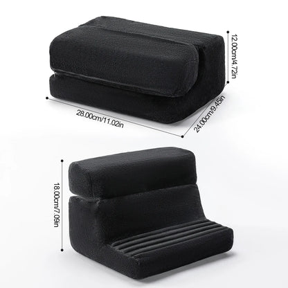 Multi-Functional Tablet Pillow Stand – Foldable 4-Angle Mobile & Tablet Holder for Comfortable Reading & Watching