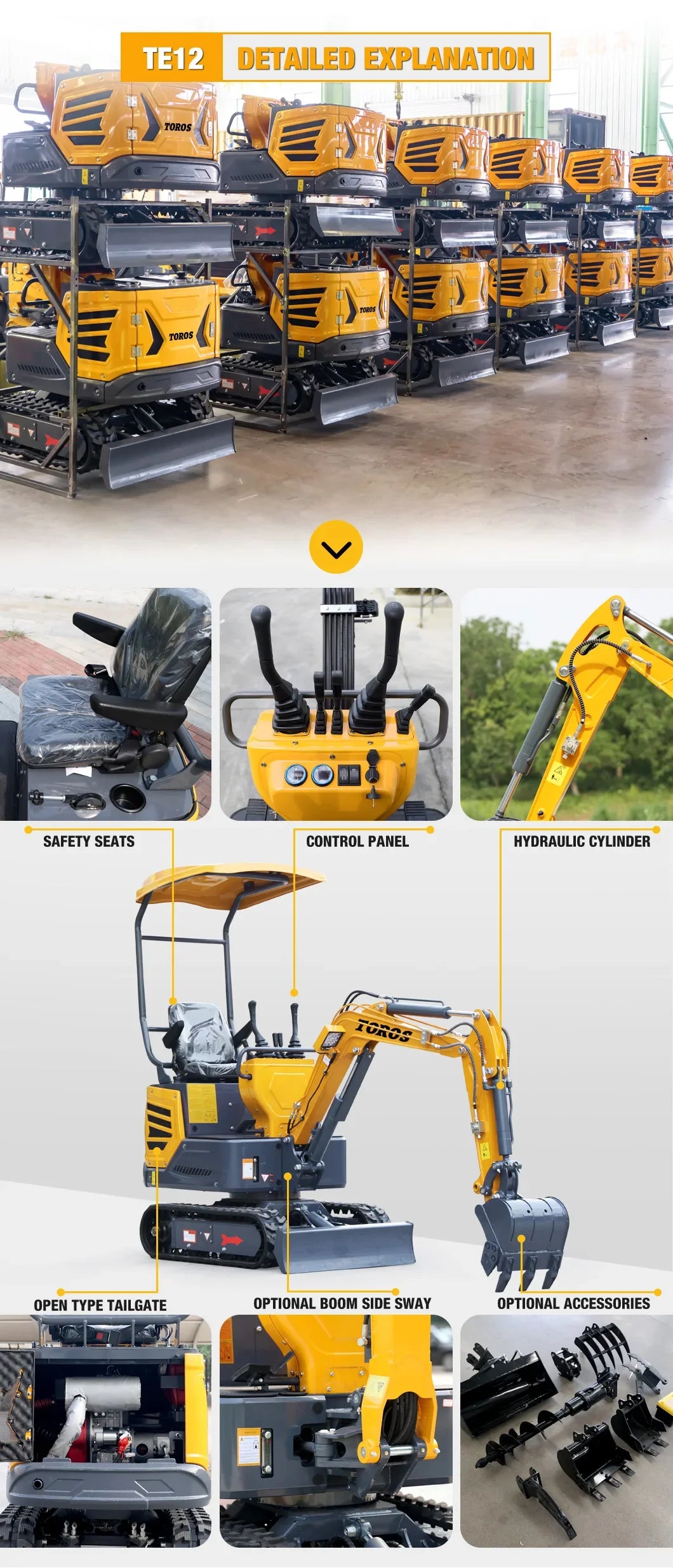 1 Ton Mini Excavator — Kubota Engine, EURO 5 Agricultural Digger, Customizable Compact Excavator for Sale