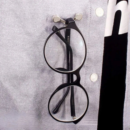 Multi-Function Portable Magnetic Eyeglass Clip Holder – Zinc Alloy Brooch Pin for Glasses, Headset, and Metal Buckle