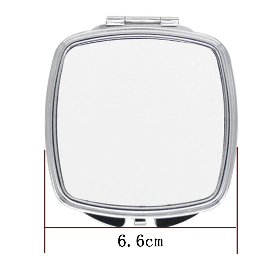12PCS Metal Pocket Compact Mirrors - Sublimation Blank Travel Makeup Mirrors for Women & Men
