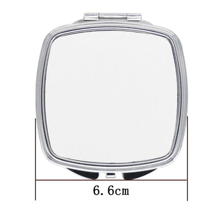 12PCS Metal Pocket Compact Mirrors - Sublimation Blank Travel Makeup Mirrors for Women & Men