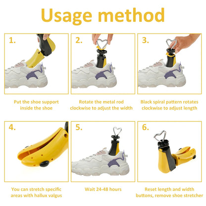 1/2 PCS Universal Adjustable Shoe Stretcher – Boot & Sneaker Widener with Steel Shaft for Men and Women