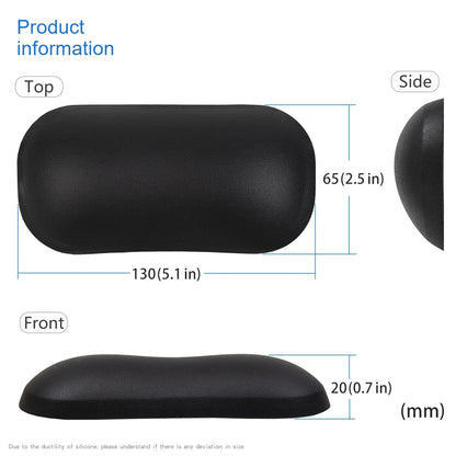 EXCO Ergonomic Silicone Mouse Wrist Rest – Leather Surface Cushion for Computer, Laptop, Office & Gaming Pain Relief