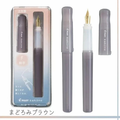 PILOT Kakuno Panda Limited Edition Smiley Fountain Pen – Fine Nib with 6 Replaceable Ink Cartridges Gift Set