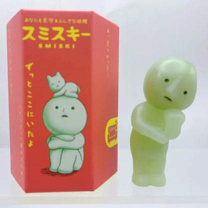 Sonny Angel Smiski Work Series – Mystery Noctilucent Green Doll, Cartoon Action Figures, Desktop Blind Box Model, Gift Toy