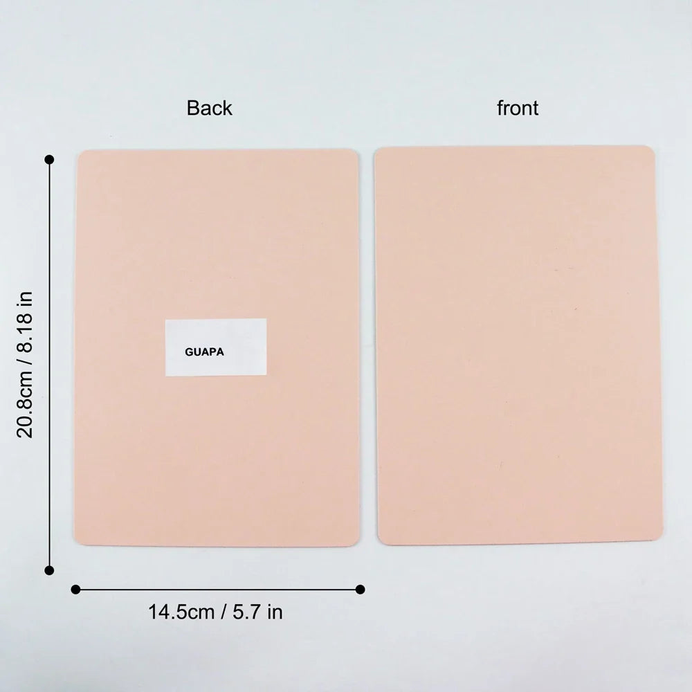 Silicone Practice Skin for Permanent Makeup — Double-Sided Latex Sheet with Brows Design for Hair Stroke Training