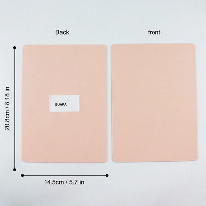 Silicone Practice Skin for Permanent Makeup — Double-Sided Latex Sheet with Brows Design for Hair Stroke Training