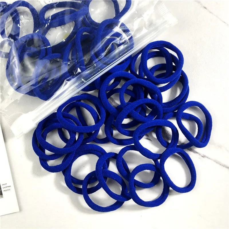 20/50PCS Hair Bands for Women & Girls - 4cm Elastic Rubber Ties, Simple Ponytail Holders & Hair Accessories