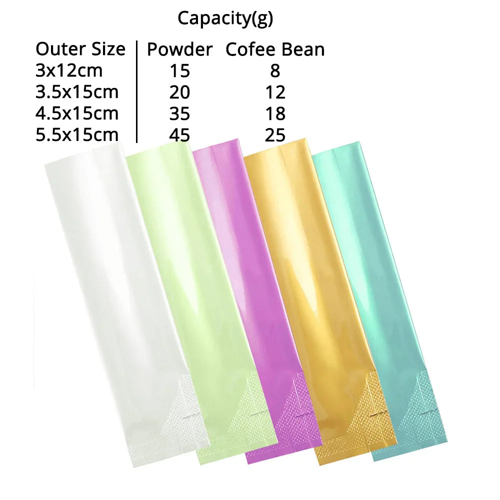 Aluminum Foil Mylar Bags — Small Heat Seal Vacuum Pouches for Coffee Powder, 200pcs