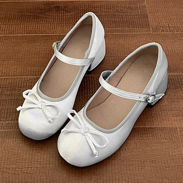 2025 Spring Autumn Mary Jane Shoes — Elegant Mid Heel Round Toe Pumps for Women