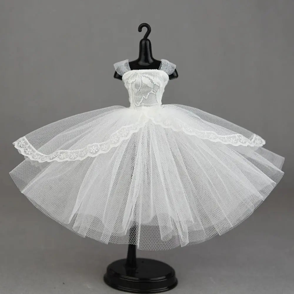 Mini Black Princess Doll Dress – Multilayer Lace Tutu Party Outfit for Blythe & BJD Dolls