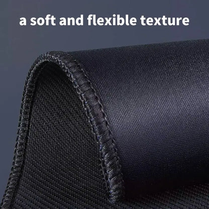 Pure Black Thickened Mouse Pad - Durable Game and Office Desk Mat