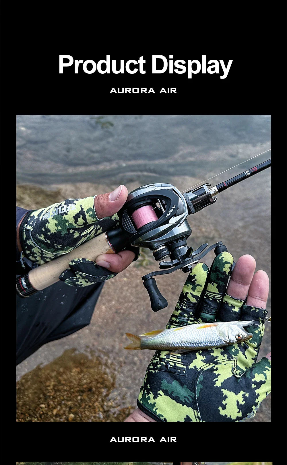 Histar Aurora AIR BFS Baitcasting Reel – Light Lure AT7 Aluminum Spool, 115G UL, 3D Dynamic Magnetic Braking System