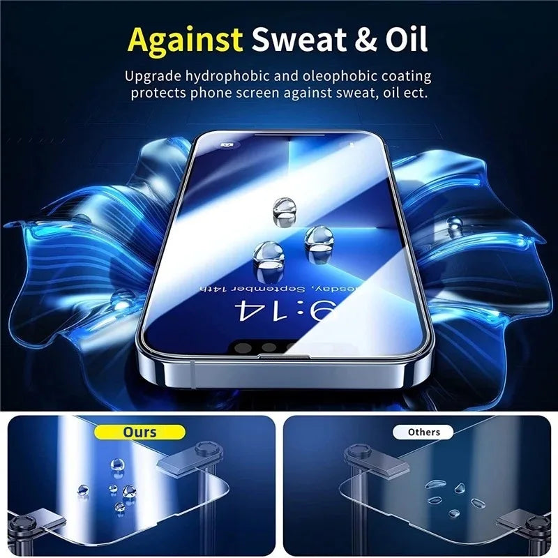 1-5Pcs Tempered Glass Screen Protector - iPhone 16 15 14 13 12 11 Pro Max 7 8 SE X XS XR Protective Glass Film
