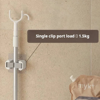 Soft Rubber Mop Hooks — Self-Adhesive Wall-Mounted Organizer for Mops, Brooms & Cleaning Supplies