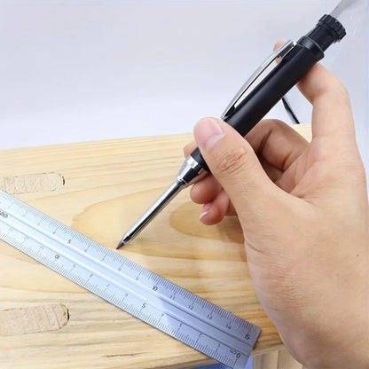 Solid Carpenter Mechanical Pencil – Woodworking Marking Tool with 3 Color Refills, Built-in Sharpener, and Scriber Lead