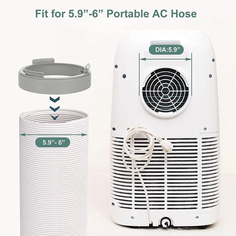 150mm Portable AC Exhaust Hose Connector – Replacement Duct Interface & Window Adapter for Air Conditioner Units