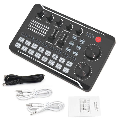 Live Sound Card Audio Interface with DJ Mixer Effects & Voice Changer – Bluetooth Mixer for Live Streaming & Singing