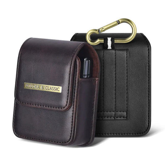 Premium Leather Samsung Galaxy Z Flip 5/4/3/5G Case - Magnetic Phone Bag with Fashion Holster, Luxury Waist Belt Pouch for Men