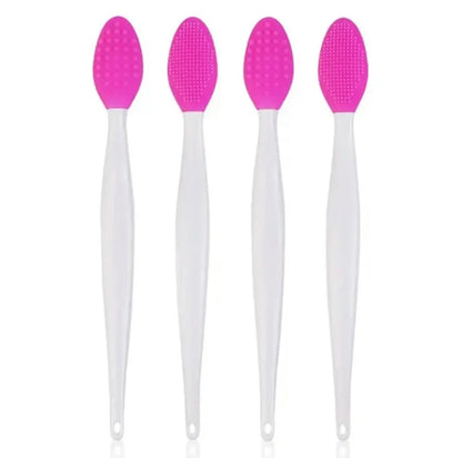 1/4PCS Silicone Face Cleaning Brush – Exfoliating Blackhead Removal Tool with Replacement Head for Skincare & Beauty Routine