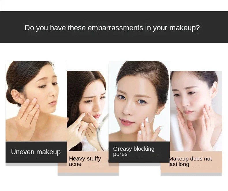 Mushroom Head Air Cushion CC Cream – Natural Moisturizing Foundation & Concealer for Oil-Control & Whitening – BB Cream Makeup Cosmetics