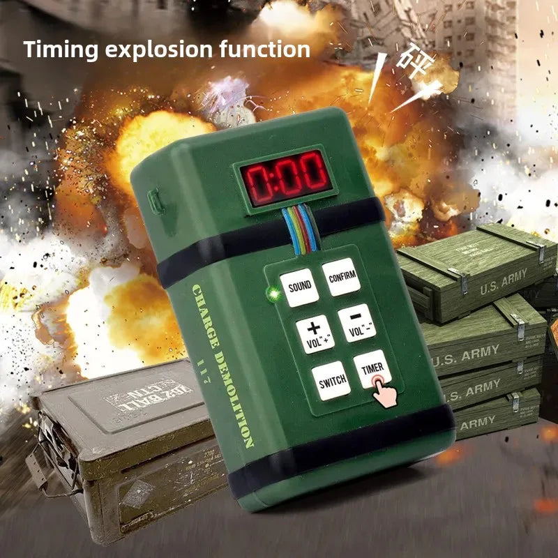 New Tactical Explosive Pack Toy – Airsoft Smoke Grenade with Light & Sound Effects for CS Cosplay, Best Gift for Boys