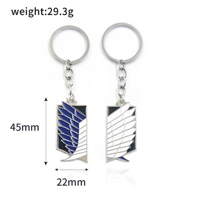 Anime Wings of Liberty Scouting Legion Keychain – Cosplay Alloy Pendant Keyring for Backpack, Men & Women Fan Gift