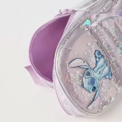 Disney Stitched Cartoon Sequined School Bag - Trendy & Versatile Backpack for Boys and Girls, Perfect for Kindergarten