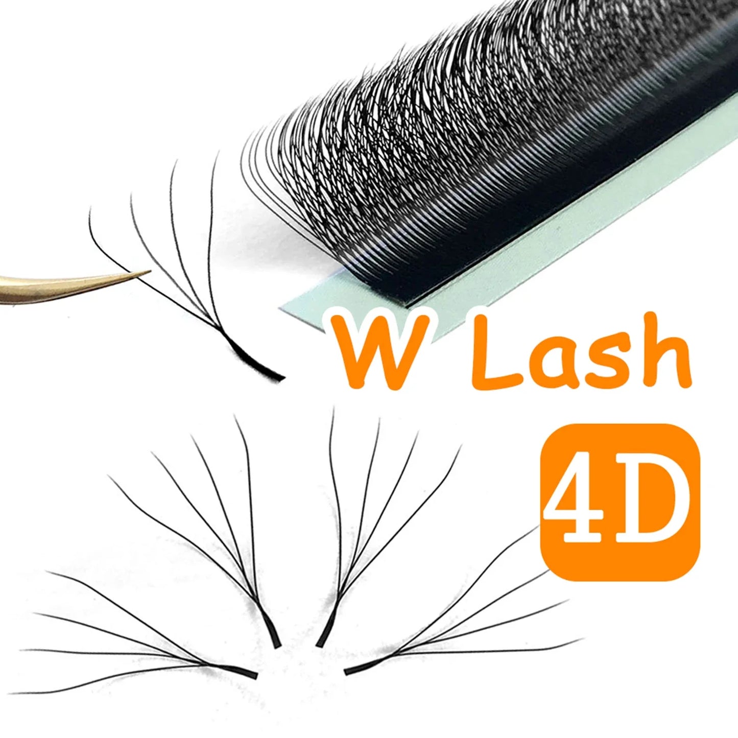 4D-5D W Eyelash Extension – Fluffy Volume Mink & Faux Mink Premade Fans, Dolly Hybrid 3D Lashes