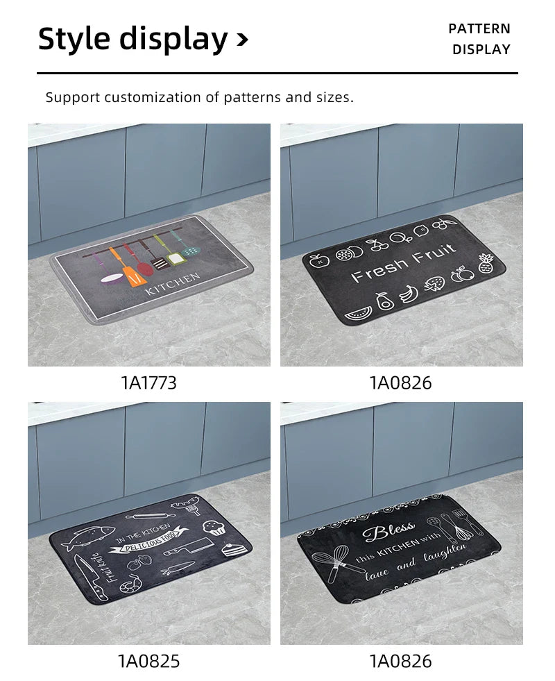 Multi-Purpose Sponge Water Absorption Mat — Anti-Skid, Moisture-Absorbing, Machine-Washable Carpet for Kitchen & Bathroom