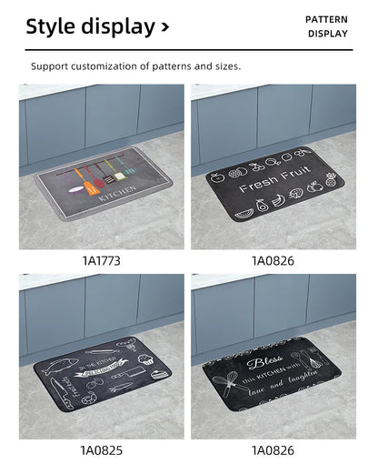 Multi-Purpose Sponge Water Absorption Mat — Anti-Skid, Moisture-Absorbing, Machine-Washable Carpet for Kitchen & Bathroom